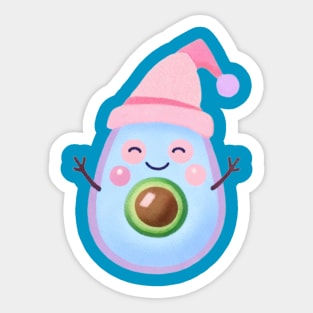 snowman avocado Sticker